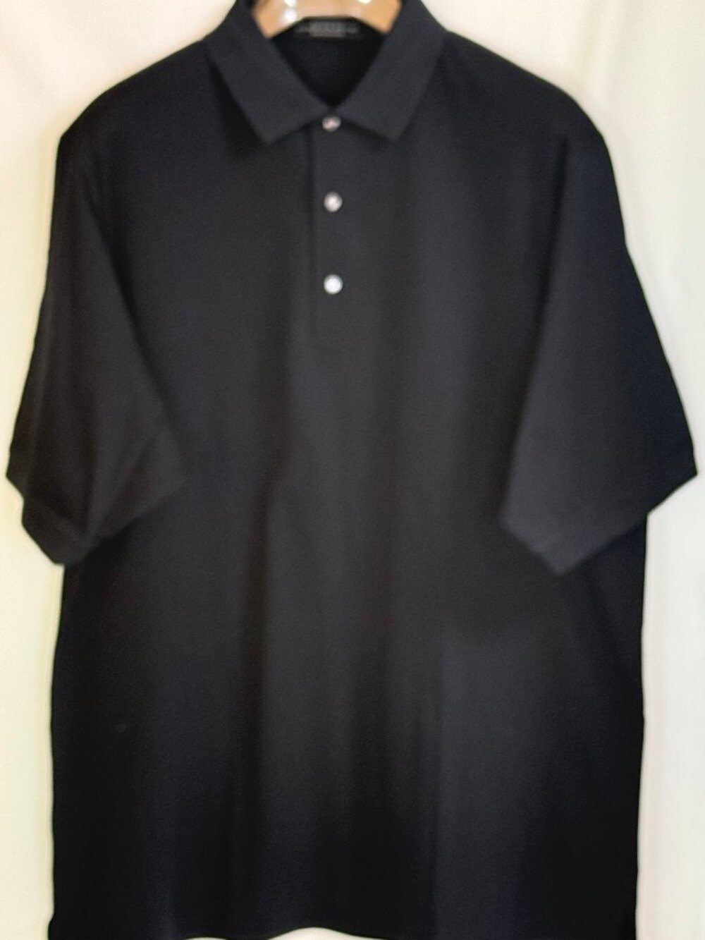 NWOT Carnoustie Men's 100% Cotton Short Sleeves w/ Collar Polo Shirt- Black - XL